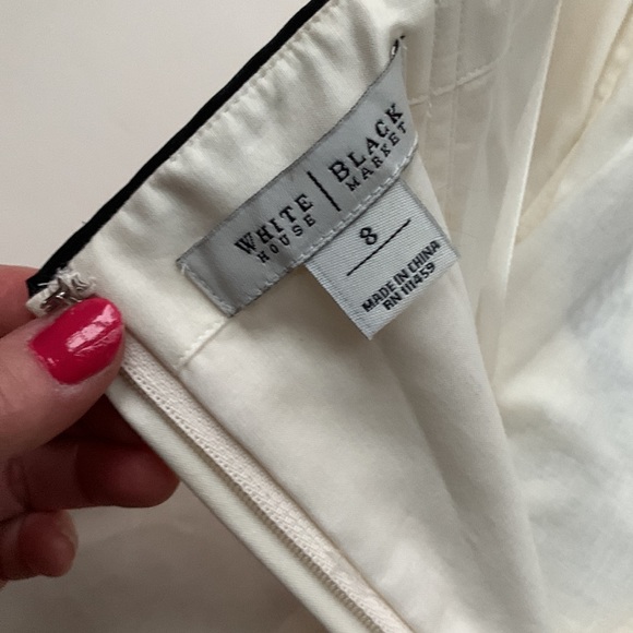 WHBM 🖤 Black Ivory Crop Top Bustier with Sequin Flower Floral Embroidery Detail - Picture 12 of 14